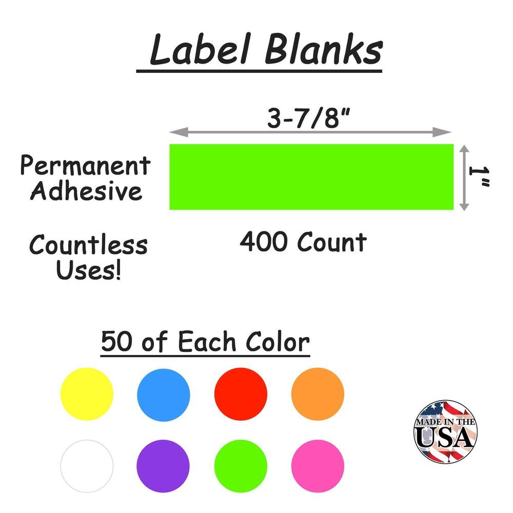 3309 Color Coded File Folder Labels 1" X 4", Assorted Multi-Pack 400 Count - Picture 2 of 4